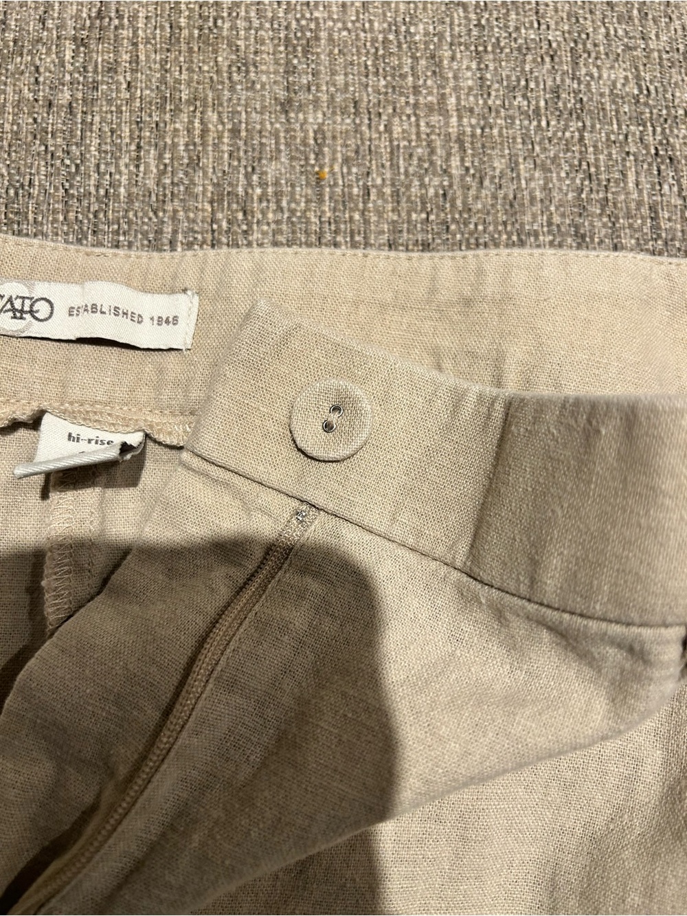 Cato Beige/Tan High-Rise Ankle & Cropped Pants